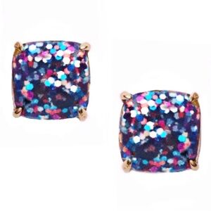 KATE SPADE • Sprinkled Blue Glitter & Glee Squared Away Earrings